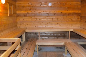 Sweating for up to 4 1/2 hours/day, 7 days/week in the sauna at 140 to 180° F 